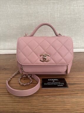 CHANEL Quilted Affinity Top-Handle Mini Bag with Gold Hardware
